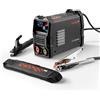 Dnipro-M Saldatrice Elettrodo i120 Mini 120A 230V - Saldatrice con Hot Start, ArcForce, AntiStick, VRD e Display LED - Saldatrice Inverter Elettrodo per Ferro e Acciaio di Dnipro-M