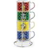 Egan Set da 4 tazzine da Caffe Collezione Warner Bros Harry Potter. Set 4 tazzine da caffè di Harry Potter in Porcellana con capacità 80 ml. La referenza è: 128005.