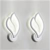 LIGKIN 2 Pezzi Applique da Parete a LED Interni 12W, Creativa Lampada da Parete a forma di Foglia Moderna Luce Notturna Acrilico per Camera da letto dei bambini Ufficio Corridoio Soggiorno