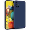 MyGadget Cover per Samsung Galaxy A51 5G - Custodia in Silicone Morbido a Doppio Strato - Case con Protezione Fotocamera & Fodera Interna Antigraffio - Blu scuro