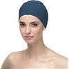 CAREBELL Cappello per dormire oncologico/Modello Natalia/Tessuto Cotone/Protezione per Alopecia/Senza Cuciture Interni/Ideale per Pazienti con Perdita di Capelli/Indaco