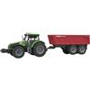 TACHAN - Trattore verde con rimorchio rimovibile - Scala 1:32 - Luci e suoni (CPA Toy Group 702T01053)