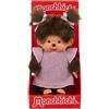 Sekiguchi 204052 - Monchhichi Originale con Vestito Rosa Glitterato, Peluche Alto Circa 20 cm in Peluche Marrone