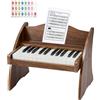 VEVOR Tastiera per Pianoforte per Bambini in Legno a 25 Tasti, Mini Strumento Musicale Giocattolo Educativo con Suono Realistico, Doppia Alimentazione, Volume Regolabile per Bambini Piccoli