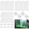 ZDNT 8 Pezzi Divisori per Acquario Griglia del filtro dell'acquario Divisore per acquari in plastica con 10 di Clip Ventosa per Mantenere Pesci Diversi dalla Lotta e Separare Il Pesce (Bianco)