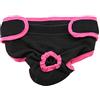 TOPINCN Cane Biancheria intima Tessuto di cotone flessibile Pantaloni fisiologici Cucciolo di pannolini per animali domestici per piccoli cani di taglia media(M- Nero)