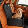 Luxvara Seggiolino Auto per Cani molto stabile, Seggiolino per Cani di Piccola e Media Taglia 12kg, Oxford, Traspirante, Lavabile, per Sedile Posteriore, Pieghevole, Cuccia per Animali Domestici, Nero