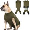 Hjumarayan Tuta Post Operatoria per Cani - Body Chirurgico Antileccamento, Alternativa al Collare Elisabettiano, Ideale Dopo Sterilizzazione e Interventi Chirurgici, Verde Militare S