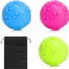 XRVRILE Gioco per cani palla set 3 pezzi in TPR - Palla per cani sonora da masticare 6 cm, giocattolo resistente e galleggiante con sacchetto porta giochi, gioco interattivo per cani