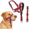 LUFFLOK Collare per Cani con Imbottitura Morbida Imbracatura per Anti-tiro | Collare per Cani Regolabile e Riflettente, Collari Anti-morso Collare Addestramento Cani (Rosso, XL)