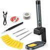 XIAZIR Saldatore a stagno a batteria con display LCD, riscaldamento rapido 7s, temperatura 200-450 °C, ricarica USB-C, standby automatico, 3 punte C210 e kit per fai-da-te e riparazioni elettroniche