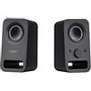 Logitech Z150 Altoparlanti Stereo Multimediali Compatti, Ingresso Audio da 3,5 mm, Controlli ‎Integrati, Jack per Cuffie, Presa EU/IT, Computer/Smartphone/Tablet/Lettore Musicale - Nero Notte