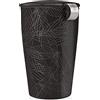 Tea Forte Kati Cup Tazza da infusore da tè in Ceramica con Cestino e Coperchio per Ripiani, Nero