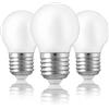 Hellum LED lampadina E27 con 2,5W come ricambio per lampadina 25W, Mini Globe 250 lumen 2700 Kelvin, E27 LED Vintage bianco caldo, 3 pezzi 220452