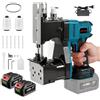 ONEVAN Cucitrice per Sacchi Elettrica, Con 2 Batterie 4000mAh, Motore in Rame 210W, Per Sacchi in Tessuto, Iuta e Carta Kraft, Tagliafilo Automatico, Spessore di Cucitura 8-15 mm, Ideale per Industria