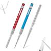 TIESOME Affilacoltelli diamantati, affilatrice portatile diamantata, pietre e barre per coltelli da cucina e caccia, 2 pezzi blu + rosso