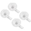 QUARKZMAN 4Pz Raccordo a gomito per tubo di scarico del condizionatore con anello in gomma per unità split e condizionatori a finestra 40mm, bianco
