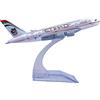 Bswath Modello Aereo 1:400 Etihad Airbus 380 - Aereo Metallo - Modello Diecast per Collezione e Regalo