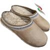 Magenta Pantofole comfort MYLAND LIA comode DONNA tessuto - soletta SOFT estraibile ricoperta in teddy - Made in italy vegan 100% (beige, 38, Sistema Taglie Calzature EU, Adulto, Donna, Numero, Media, 38)