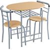 Yaheetech Set Mobili da Bar Tavolo e 2 Sedie Sala da Pranzo Cucina Beige
