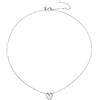 Breil, Collezione B&ME, Collana Donna, Catenina con Pendente a Cuore in Acciaio Lucido, Chiusura a Moschettone, Lunghezza Regolabile fino a 42 cm, Idea Regalo Donna