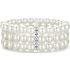 BABEYOND 1920s Bracciale da donna con perle lampeggianti di cristallo anni '20, accessorio per feste, bracciale da donna, 8.5 inches, strass, perle finte e lega di metallo