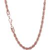HIJONES Acciaio Inossidabile Collana a Catena da Uomo Donna Twist Rope Chain Gioielli Solidi Hip Hop Rock Chain 4MM 60CM Oro Rosa