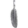 Kuzzoi Ciondolo a forma di piuma d'angelo in argento sterling 925 massiccio, 41 mm, per collane da uomo, accessorio esclusivo