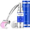 âme pure® WrinklEraser Basic KIT 100% Trattamento Naturale con Micro Aghi per Ringiovanimento Pelle non Chirurgico, Anti Rughe e Pelle Più Tonica (Dermaroller 0.5mm + Gel)