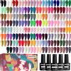 JODSONE 100 pezzi Kit smalto gel Base No Wipe Soak off e Top Coat opaco e lucido Smalto Gel Regali da collezione per gli amanti della manicure