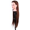 Wakects Testa di manichino con capelli, 24 pollici testa di manichino Pratica per capelli con Morsetto, Teste studio per parrucchieri Capelli Modello di addestramento per parrucchieri