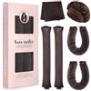 GeeRic 4pcs Bigodini Capelli Senza Calore，GeeRic Bigodino Lungo per Boccoli+Cuffia Doccia+Foulard da Fisso Flessibile Boccoli Arricciacapelli per Capelli DIY Salone Strumento a Styling Dormo