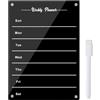 TenaLucy Lavabile Lavagna Magnetica da Parete, Riutilizzabile Lavagna Cancellabile, Lavagnetta Magnetica Planner Settimanale, Acrilico Pannello Magnetico per Pianificatore Menu Lista Della Spesa