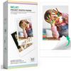 Nelko Carta Fotografica Premium Nelko 52.3x90mm (2.06x3.54) - Confezione da 50 Fogli Originali per Stampante Tascabile PP01, con Retro Adesivo, Facile da Staccare e Compatibile, Bianco