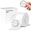 NIIMBOT Etichette termiche adesive per NIIMBOT Etichettatrice B1, B21, B21 Pro e B3S (31 x 31 mm), 210 etichette, impermeabili e resistenti all'olio, per casa e piccole imprese (rotonda bianca)