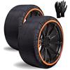 SNOWGO - Set di 2 calze da neve in tessuto - Taglie da M a XL - Omologate 16662-1 Europa - Compatibili con veicoli 4x4, veicoli elettrici, furgoni e veicoli commerciali <3,5T. (M)