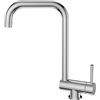 YEAUPE PRO Rubinetto da cucina pieghevole per finestra anteriore - Rubinetto girevole a 360° da cucina, pieghevole a 180° in acciaio inox 304, miscelatore con 2 tipi di getto, design a avviamento a
