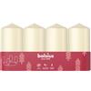 Bolsius - Set di 4 candele a colonna lisce - Avorio - 100 x 48 mm - Candele decorative - Lunga durata - Non profumate - Con cera vegetale naturale - Senza olio di palma