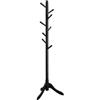 VASAGLE Attaccapanni da Terra, Appendiabiti in Legno a Forma di Albero, 8 Ganci, 3 Altezze Regolabili, per Vestiti Cappelli Borse, Ingresso Camera da Letto Ufficio, Nero RCR001B01