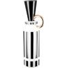 GILDE Vaso da pavimento Pomposo in ceramica, a righe, smaltato, in bianco e nero, altezza 48 cm x diametro 11 cm, impermeabile