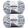 Bernat Blanket - Filato acrilico da 300 g, in ciniglia grossa n. 6, pesante, per lavori a maglia e all'uncinetto, amigurumi, coperte spesse, 200 m, colore: multicolore (Cloudy Sky), confezione da 2