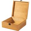 Useekoo Contenitore vintage in legno con coperchio incernierato e chiusura frontale, grande scatola in legno rustico, per artigianato, hobby e decorazioni per San Valentino, 21 x 21 x 9 cm
