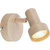 BRILONER - Applique da parete interno, orientabile, attacco GU10, max 9 W, applique camera da letto, interno, lampada, cucina, 8 x 10,5 cm, beige