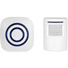 COMTERVI Sensore campanello porta, set campanello radio portatile, rilevatore di passaggio radio rilevatore di movimento 300 metri campanello negozio (1 x ricevitore + 1 x emettitore)