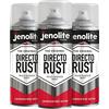 JENOLITE Directorust Rosso Cremisi Satinato | Vernice spray multisuperficie | Per l'uso su legno, metallo, plastica, ceramica e superfici arrugginite | 3 x 400ml (RAL 3027)