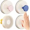 Hoadyush 4 Pezzi Colorati Ganci Adesivi, Riutilizzabili Adesivo Forte Ganci a Ventosa, Non Necessitano di Foratura, Adatti per Piastrelle, Cucine, Bagni e Docce