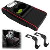 KQDRAVINE Contenitore universale per braccioli per auto, in pelle PU, con organizer e braccioli (nero)
