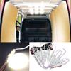 Ampper 12V 60 LED Kit di luci interne per furgoni, plafoniere a LED con fusibile per interruttore a cablaggio semplificato per furgoni, barche, caravan, rimorchi e altro (20 moduli, bianco)