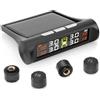 Avutrel TPMS Sistema di Monitoraggio,della Pressione degli Pneumatici, Ricarica Solare/USB, Allarme Temperatura, Auto On/Off per Camper, Berlina, SUV, Monovolume, Rimorchio, 4 Sensori Esterni (3.5bar)