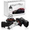 Asasytal H10 12V 42W Kit di Sostituzione Lampadine Alogene per Fendinebbia Lampadine Esterne per Auto a Luce Gialla Originale 3000K Lampadina del Faro Dell'automobile Automatica, 2 Pezzi